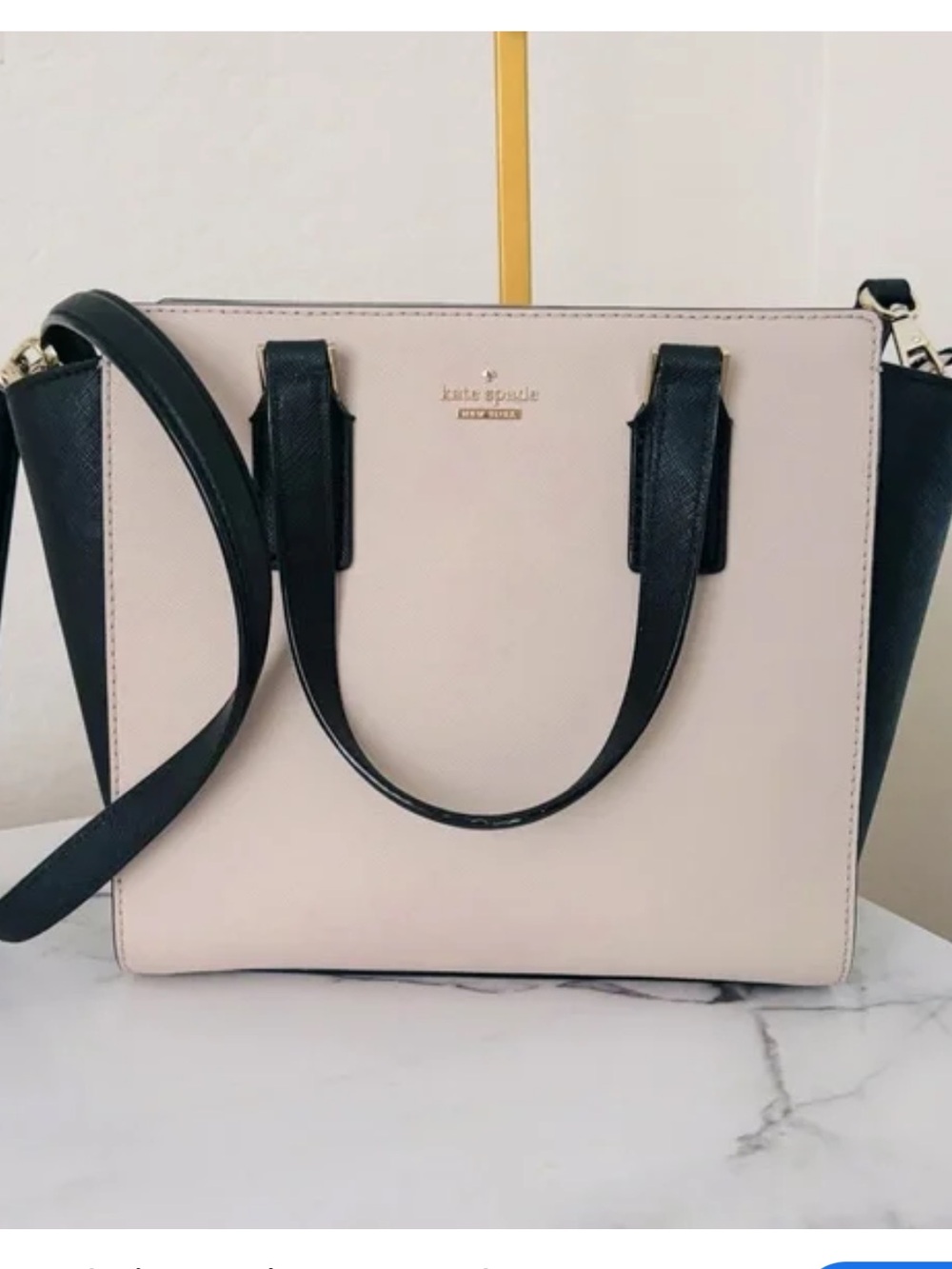 kate spade Two-Tone Satchel in Blush and Black